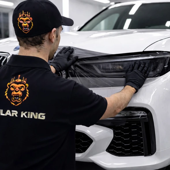 Folia PPF Do Przyciemniania Lamp SOLAR KING LIGHT BLACK 30x100cm Jasna Czarna.........jpg